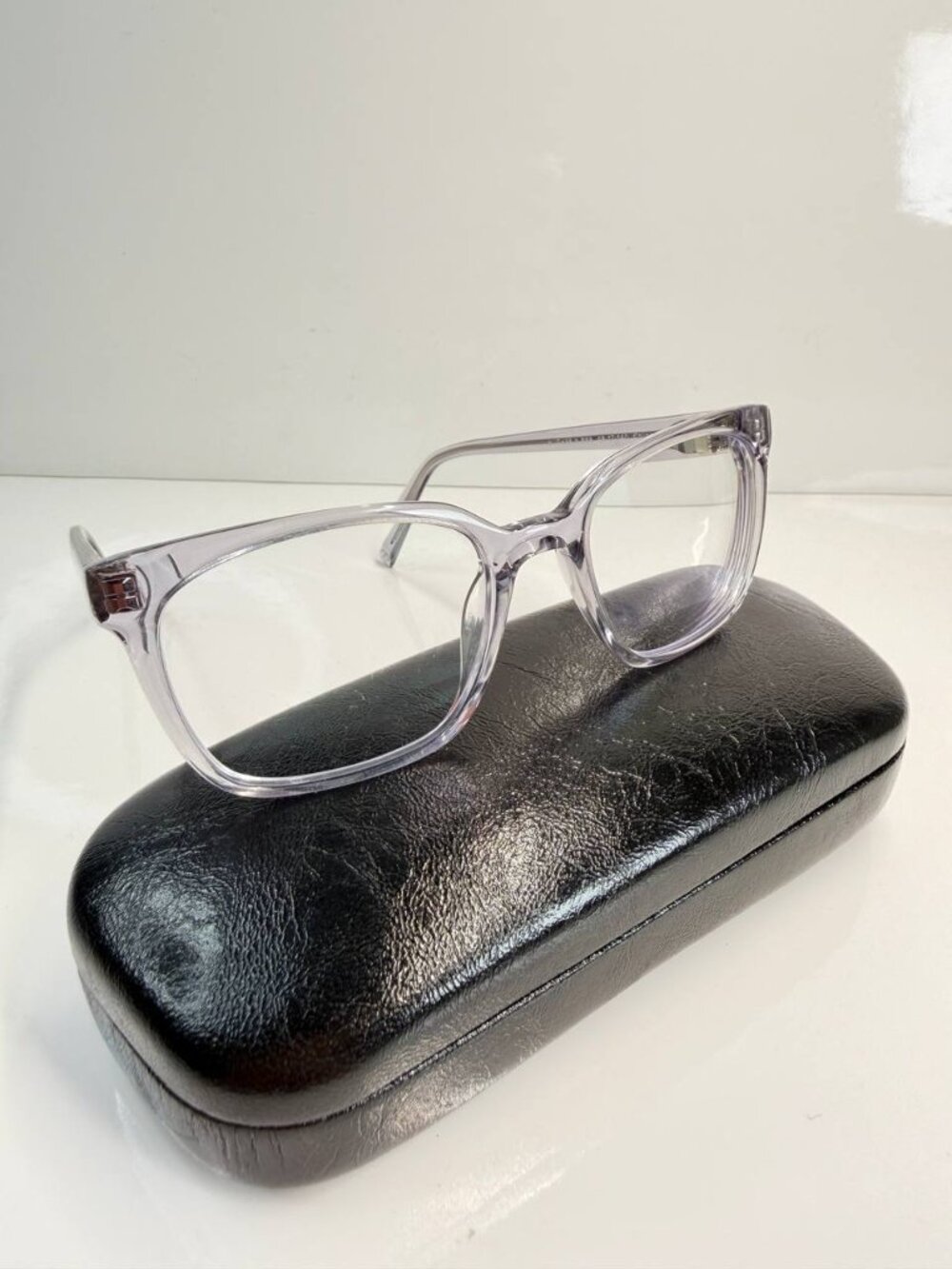 Warby Parker Hughes N 999 Eyeglasses Translucent Blush 49-17-140